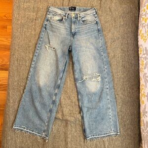 Gap High Rise Wide Leg Light Blue Women's Jeans